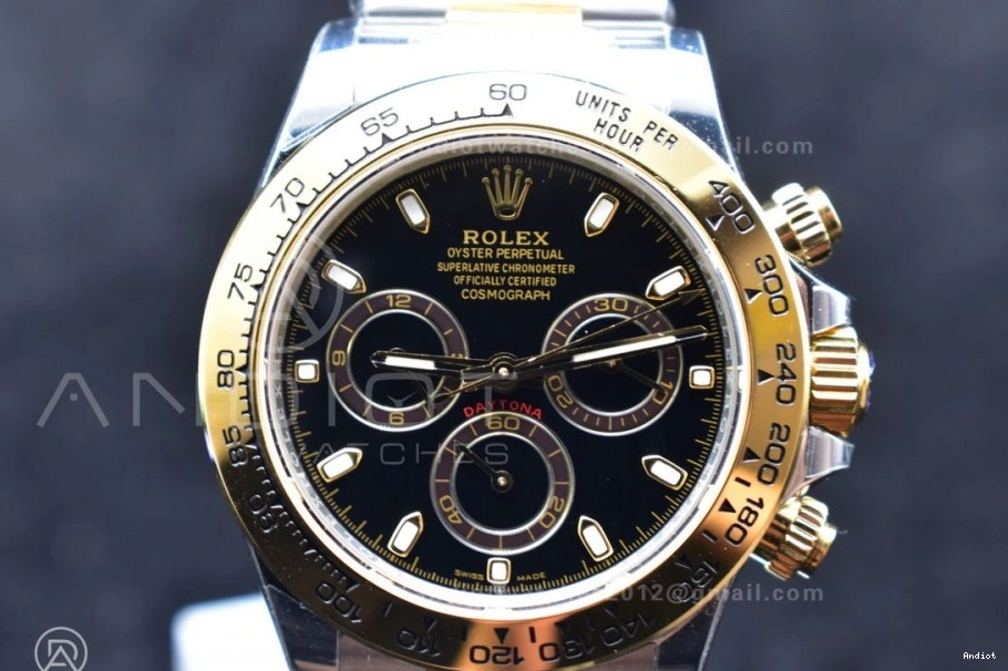 Best SA4130 and 1:1 904L Black Case Bracelet SS BTF Dial Edition 116503 Daytona 0428